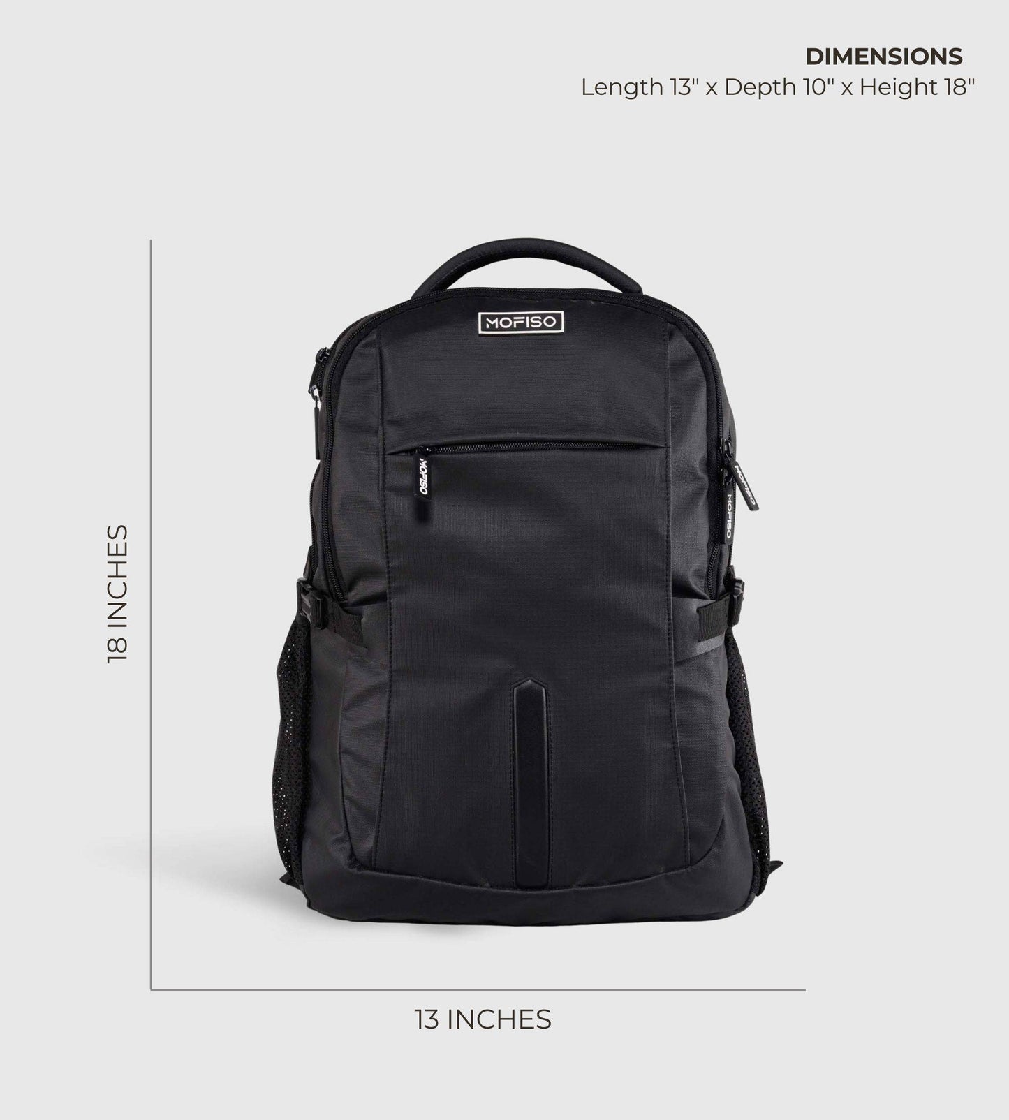 DXB Black Corporate 16" Laptop Backpack