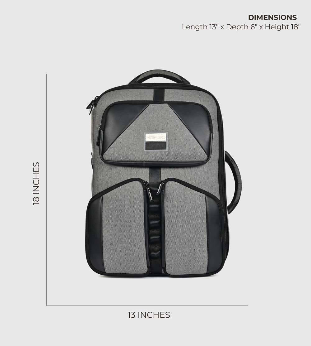 Eterno Grey Melange Overnighter Backpack