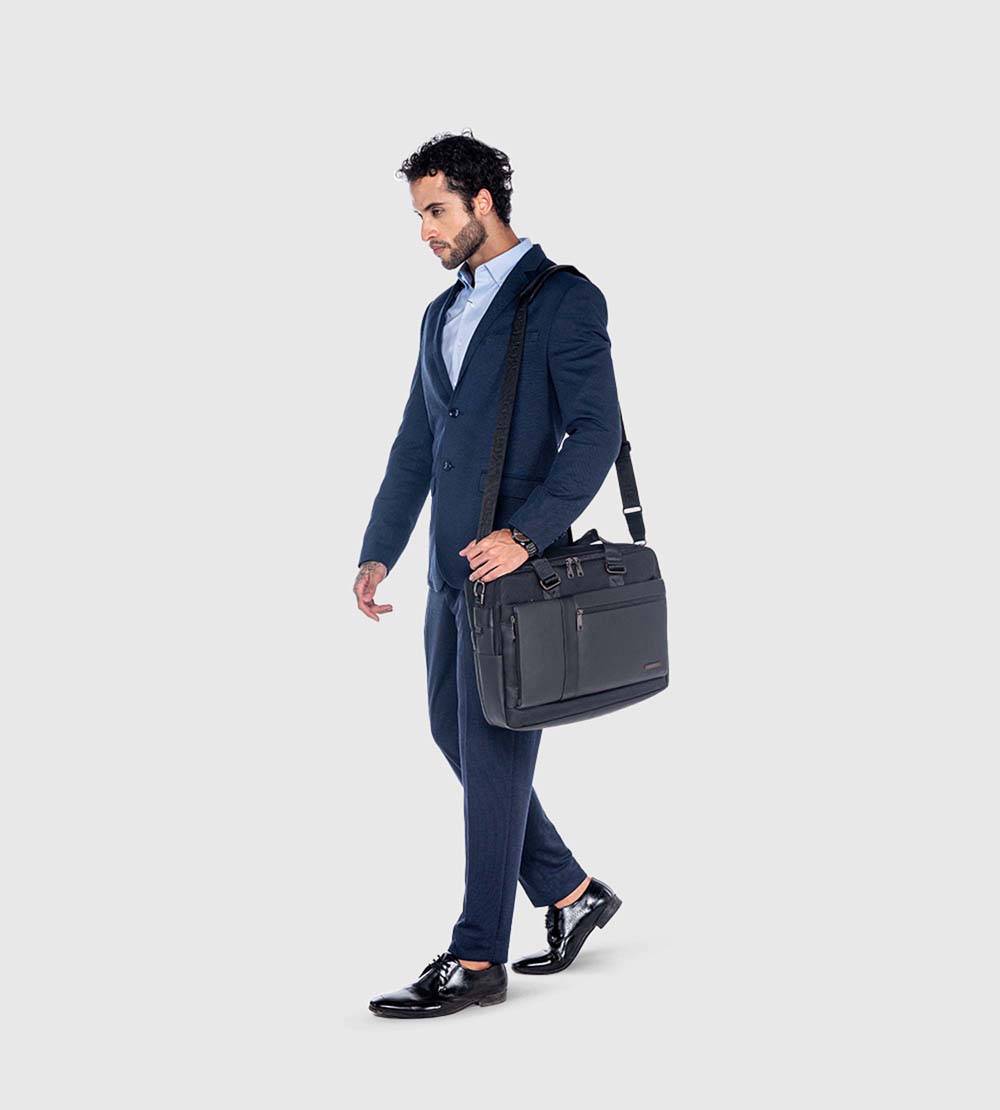 Lorenzo Black 16" Laptop Business Bag