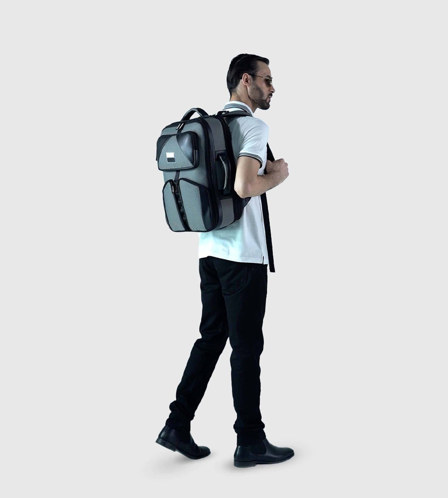 Eterno Grey Melange Overnighter Backpack
