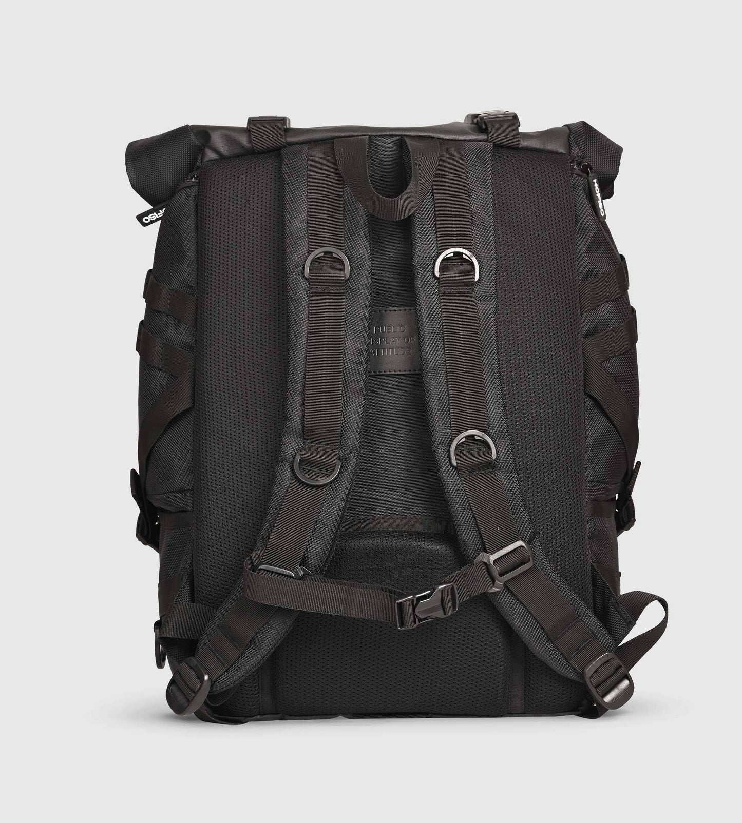 BCN Black Roll Top Rucksack 16" Laptop Backpack