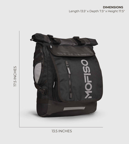 BCN Black Roll Top Rucksack 16" Laptop Backpack