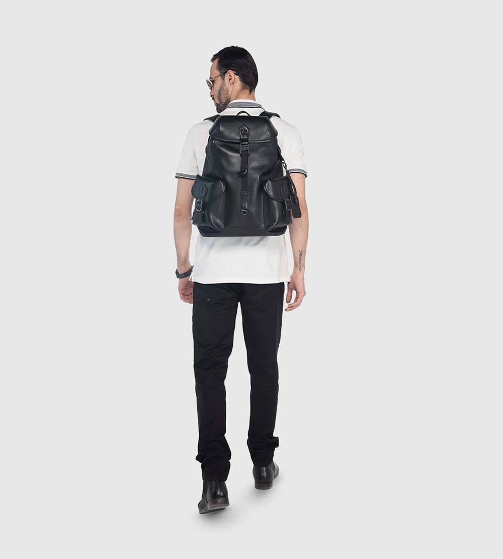 Noir Magnetic Lock Laptop Backpack