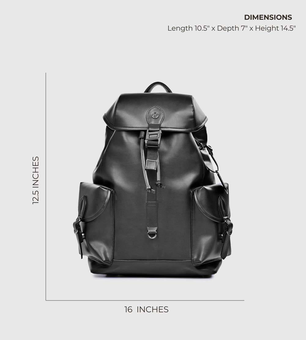 Noir Magnetic Lock Laptop Backpack