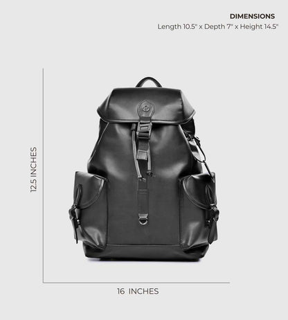 Noir Magnetic Lock Laptop Backpack