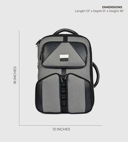 Eterno Grey Melange Overnighter Backpack