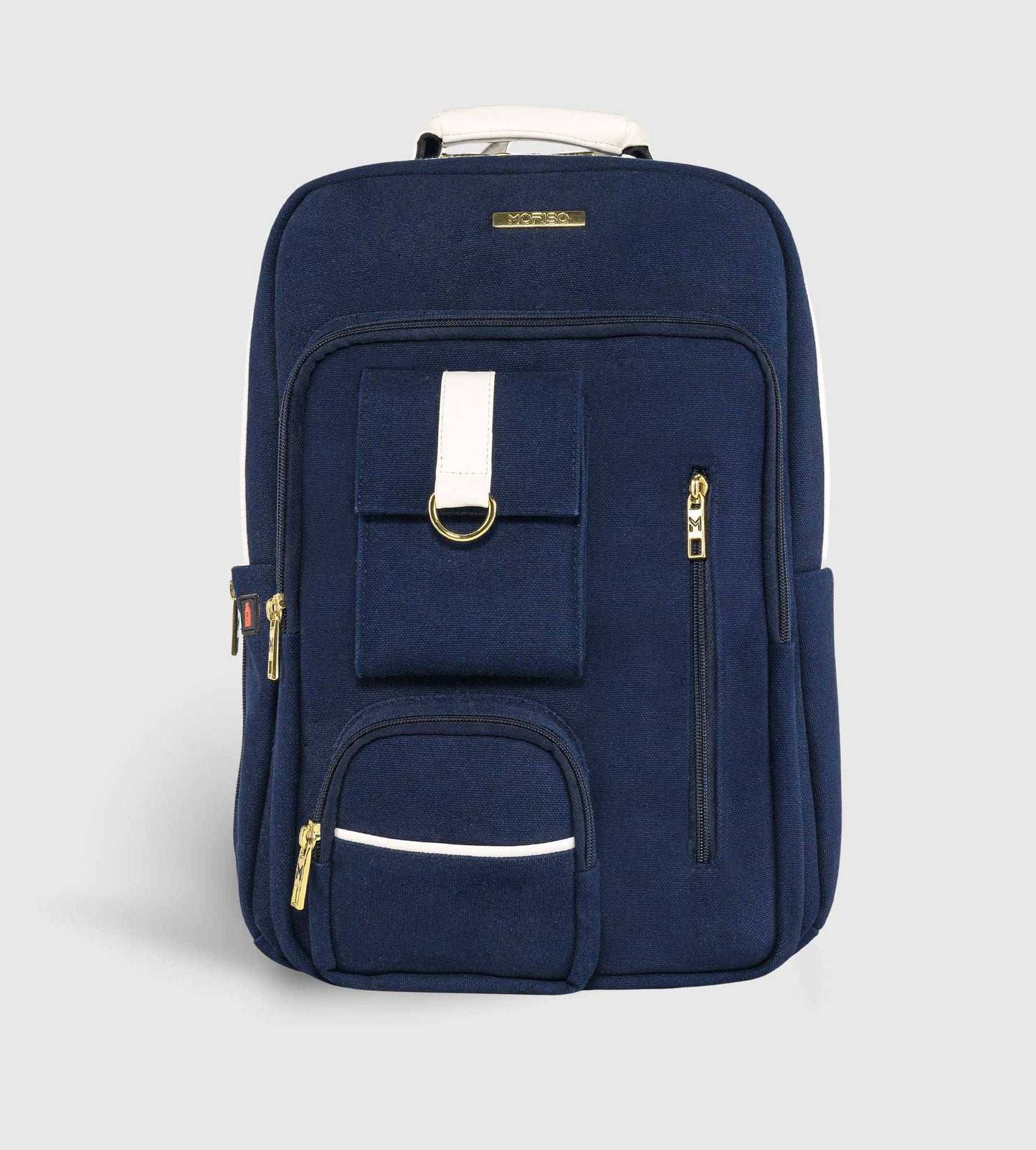 Nautical Navy Blue Canvas 16" Laptop Backpack