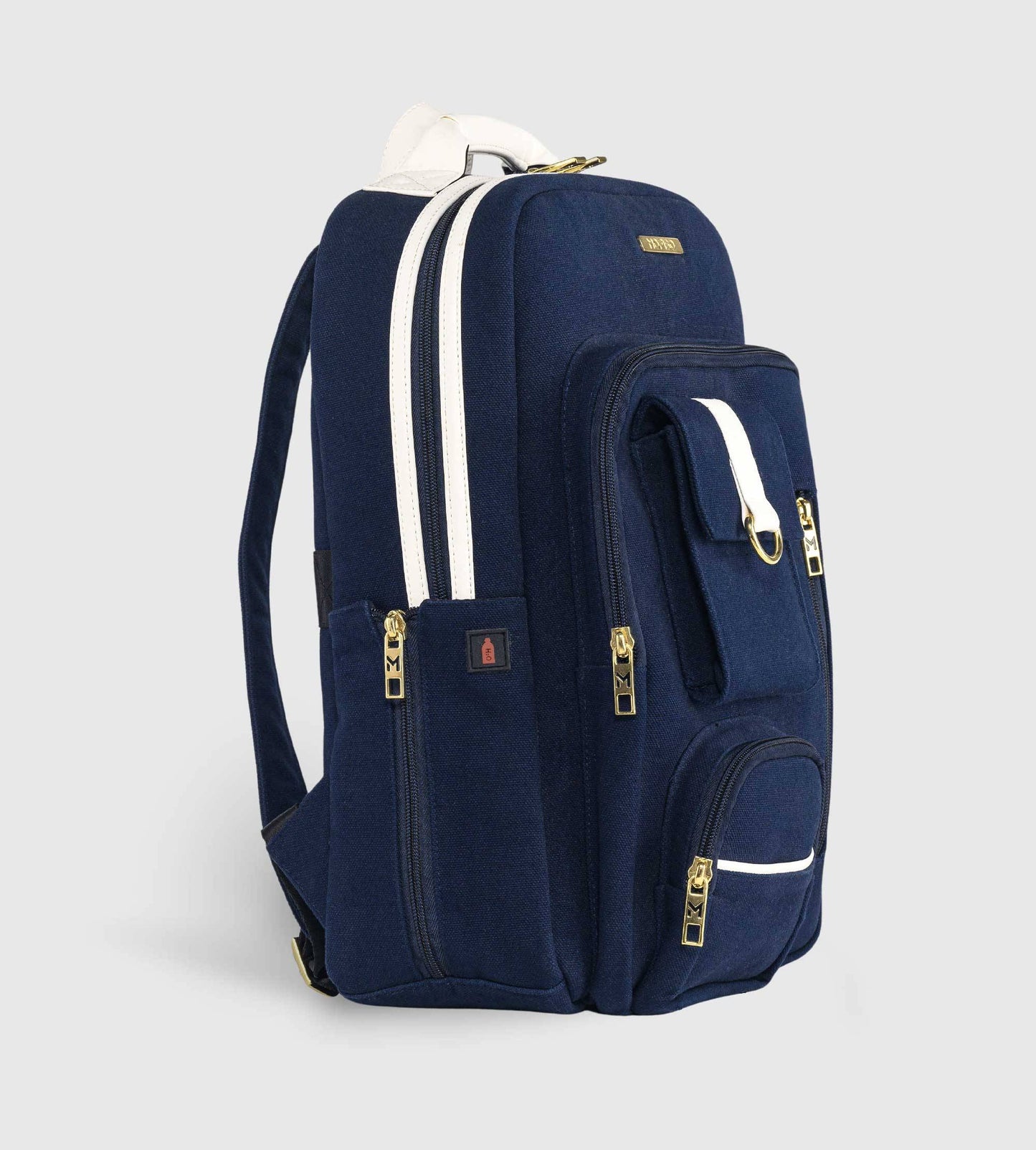 Nautical Navy Blue Canvas 16" Laptop Backpack