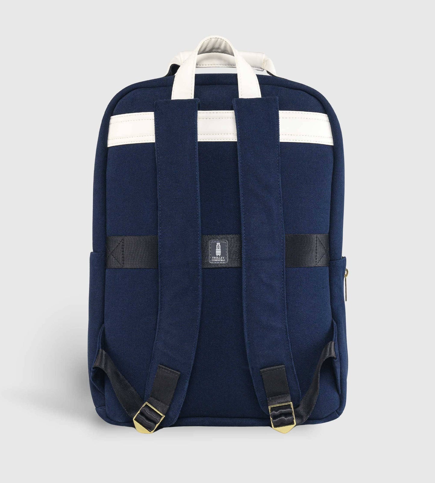 Nautical Navy Blue Canvas 16" Laptop Backpack