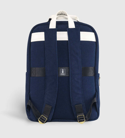 Nautical Navy Blue Canvas 16" Laptop Backpack