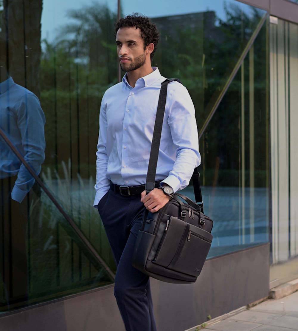 Lorenzo Black 16" Laptop Business Bag