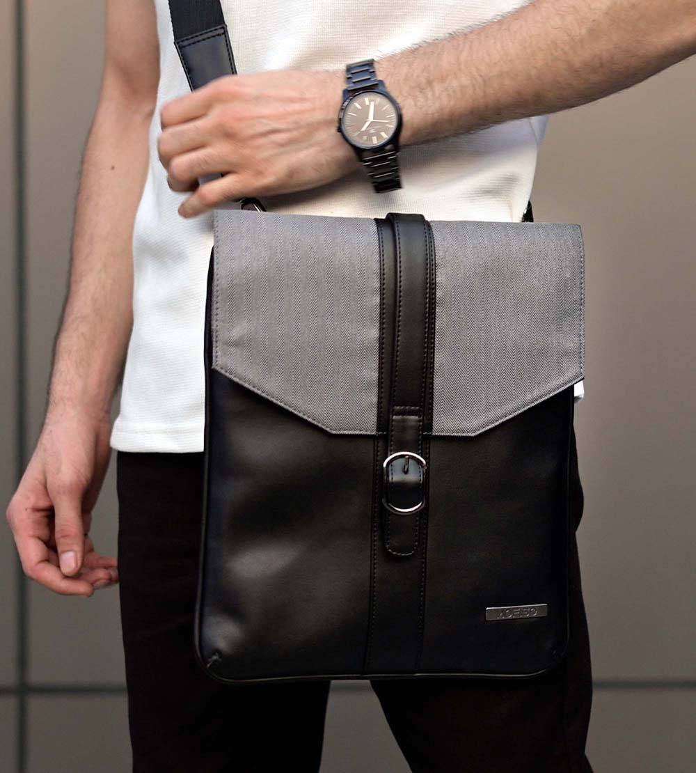 Eterno Grey Melange Corporate Shoulder Sling Bag