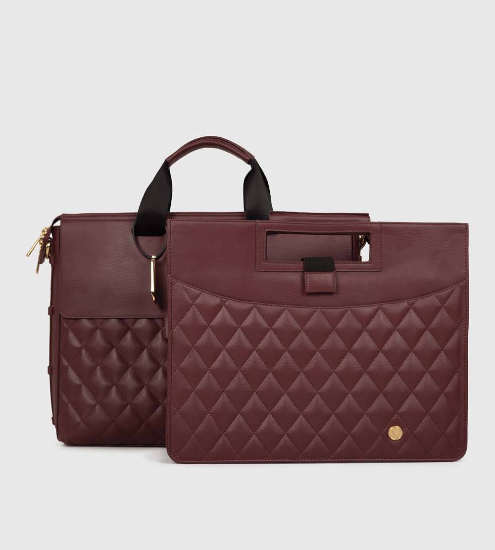 Noir Laptop Business Bag with Detachable Laptop Sleeve