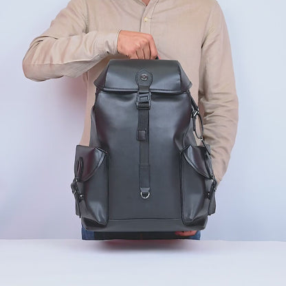 Noir Magnetic Lock Laptop Backpack